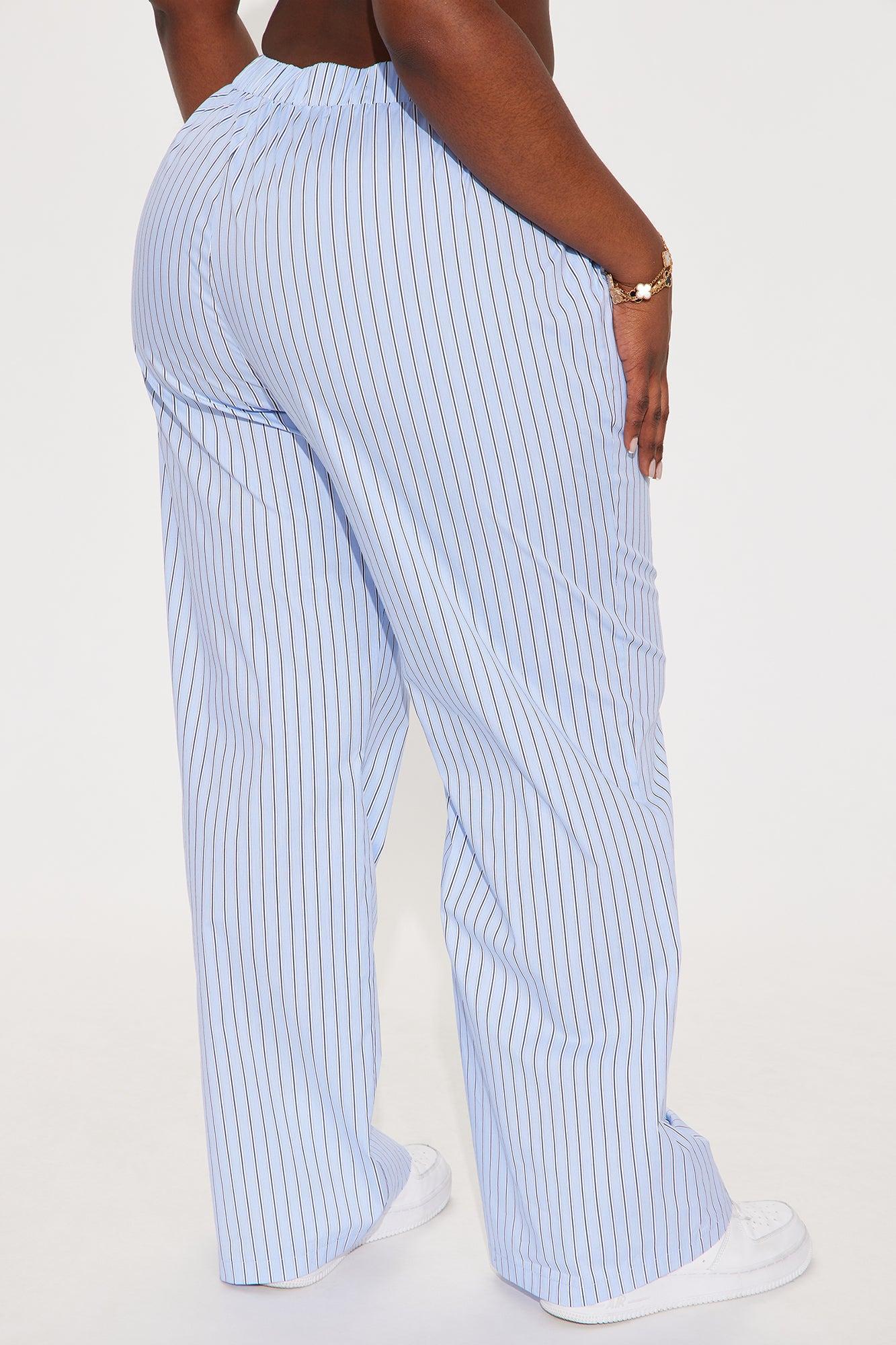 Tina Striped Boxer Pant - Blue Product Image