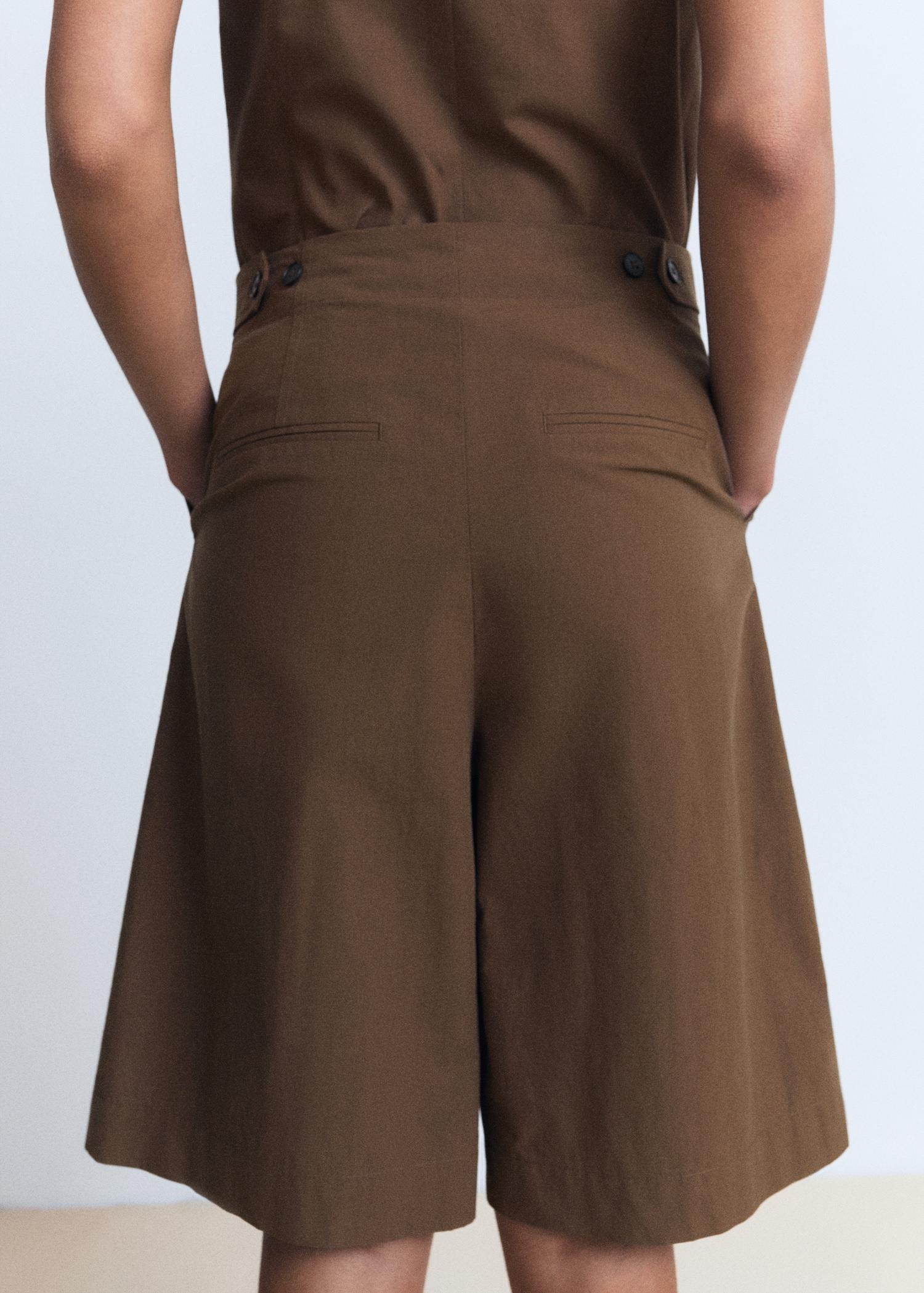 Cotton suit bermuda shorts - Women | MANGO USA Product Image