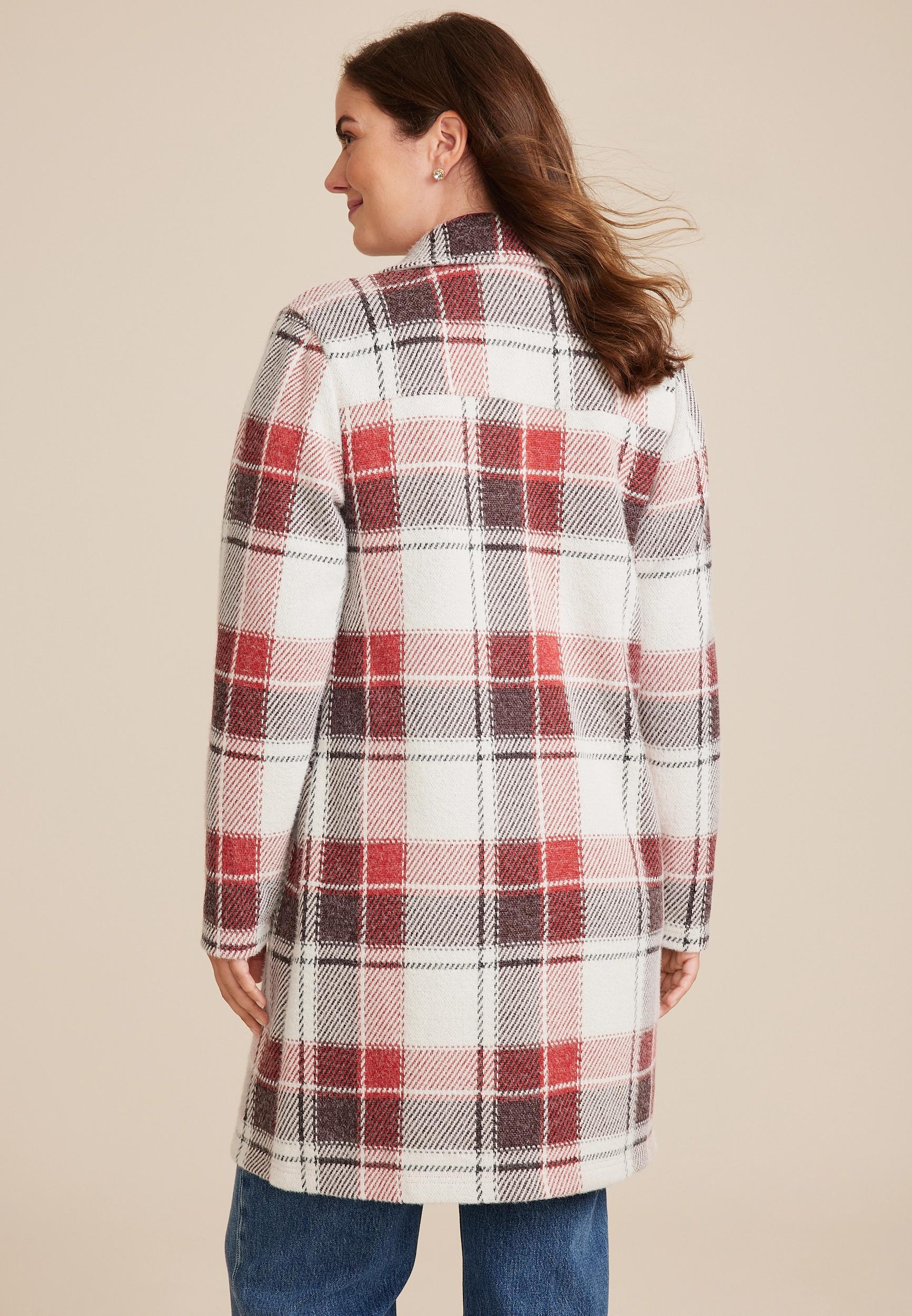 Plaid Longline Coatigan Product Image