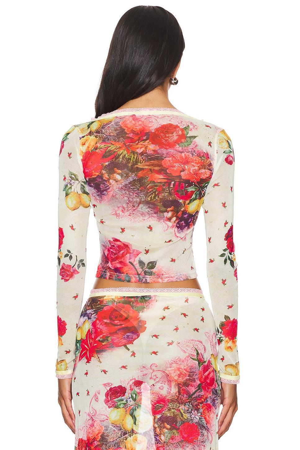 Printed Mesh Cardigan Jaded London Product Image