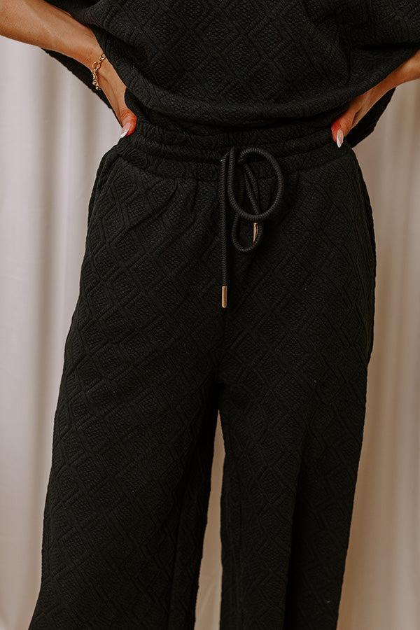 First Class Flight High Waist Knit Pants in Black Product Image