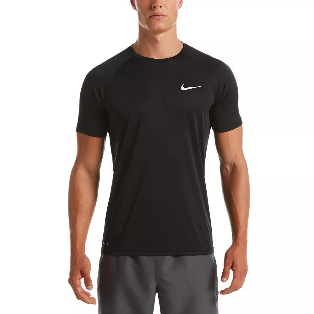 Men's Nike Dri-FIT UPF 40+ Hydroguard Short Sleeve Swim Tee, Size: Medium, Iron Gray Product Image