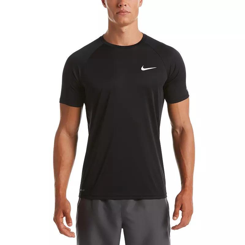 Men's Nike Dri-FIT UPF 40+ Hydroguard Short Sleeve Swim Tee, Size: Medium, Iron Gray Product Image