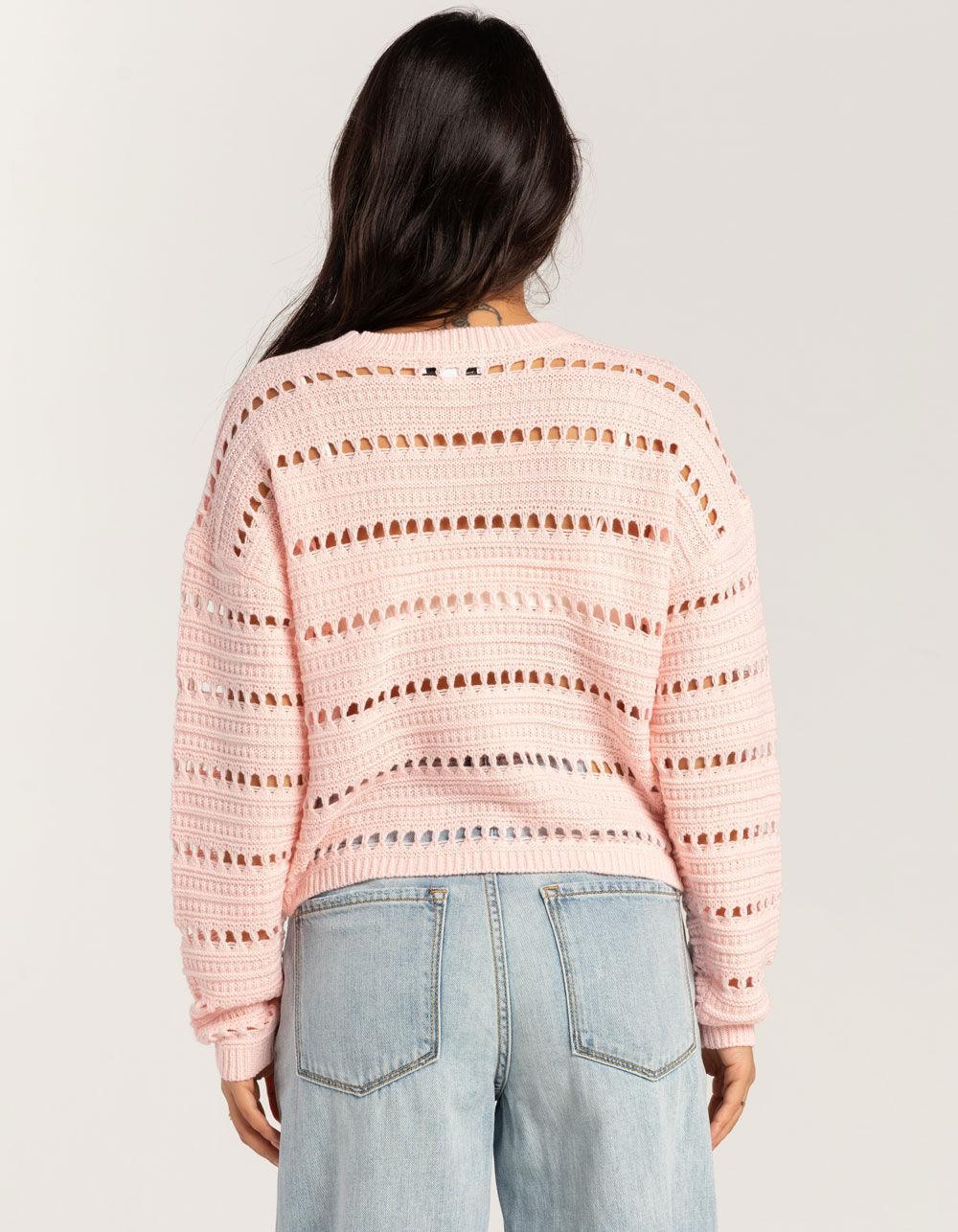 RSQ Womens Open Stitch Cropped Sweater Product Image