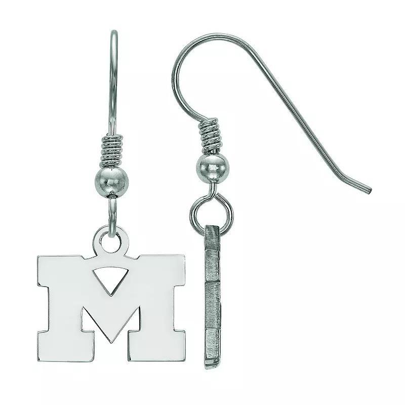 LogoArt Sterling Silver Michigan Wolverines Extra Small Dangle Earrings, Women's, Size: 30MM Product Image