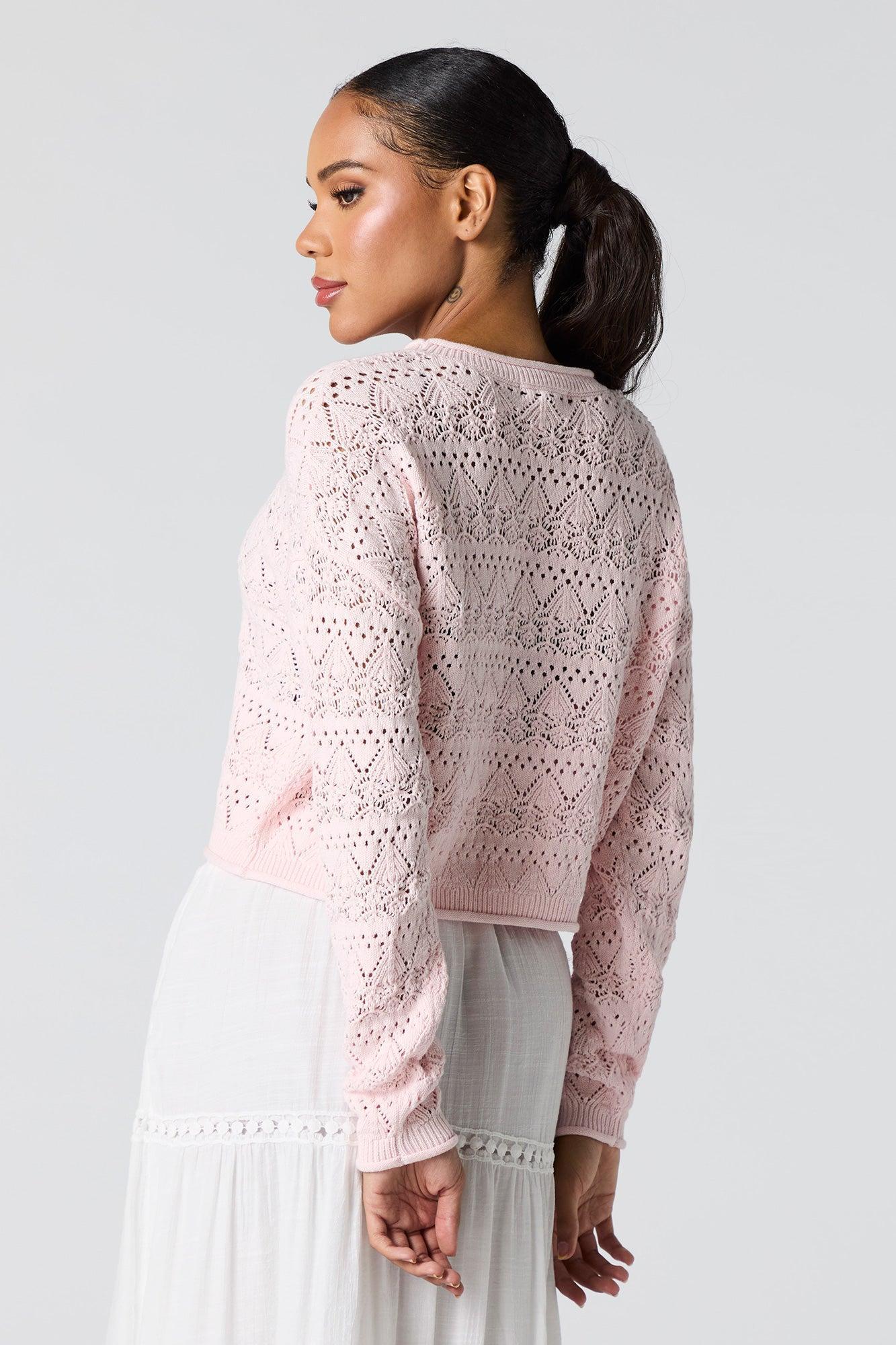 Pointelle Knit Sweater Female Product Image