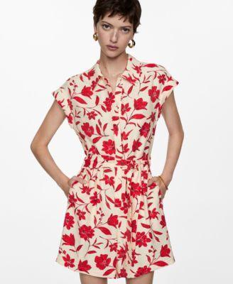 Mango Womens Tropical Print Playsuit Product Image