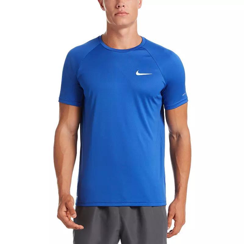 Men's Nike Dri-FIT UPF 40+ Hydroguard Short Sleeve Swim Tee, Size: Medium, Iron Gray Product Image