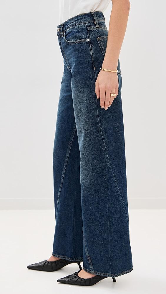 ANINE BING Brie Blue Depth Jeans | Shopbop Product Image