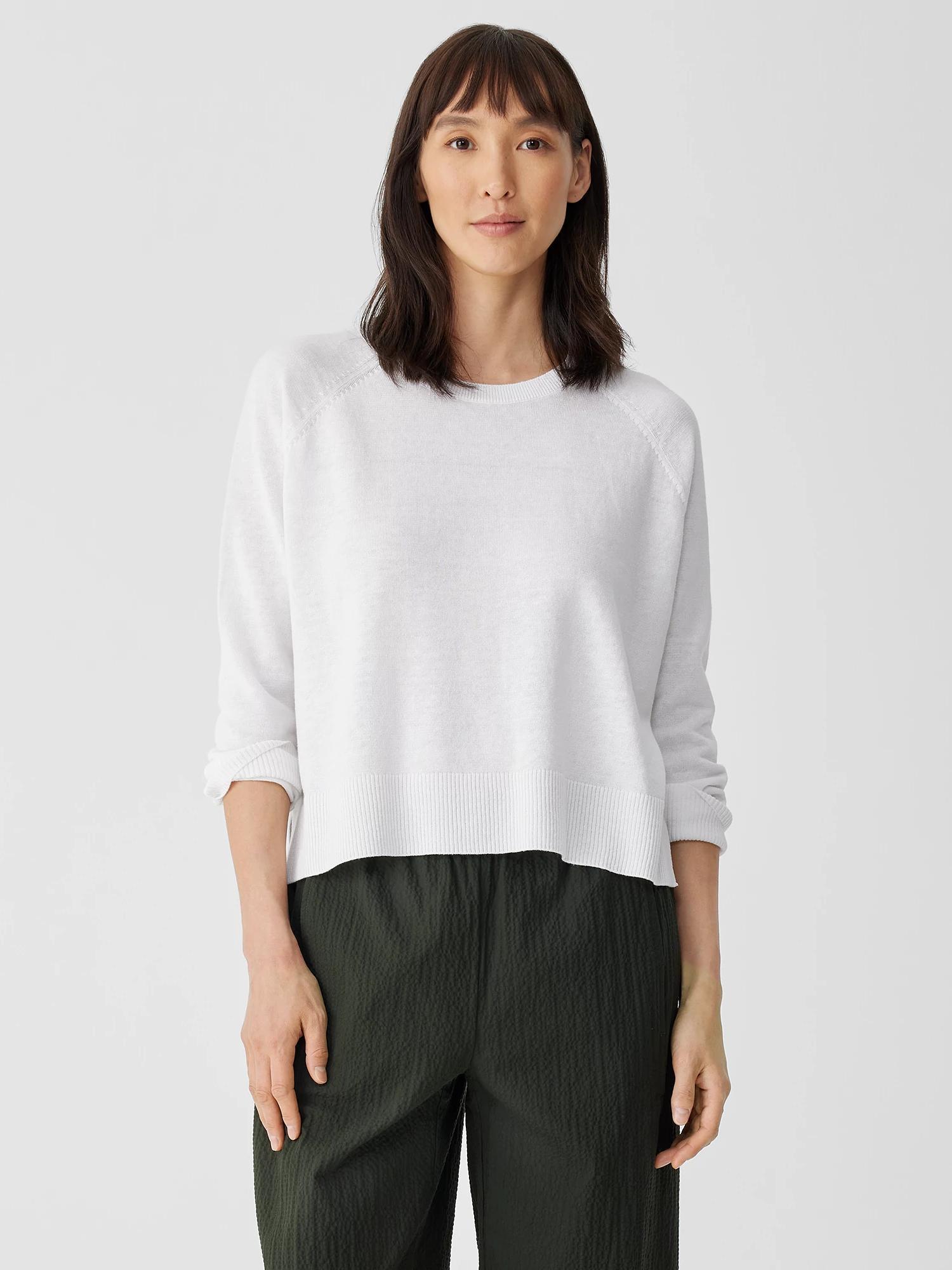 Organic Linen Cotton Raglan-Sleeve Top Product Image