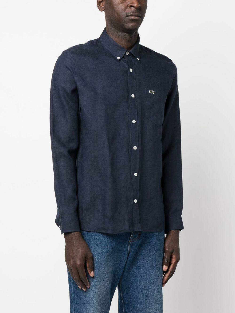 logo-embroidered button-down shirt Product Image