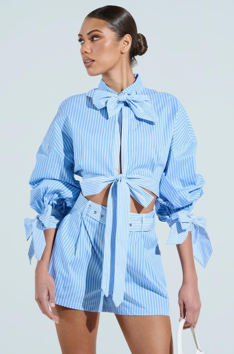CLEAR AS THE SKY BLOUSE Product Image