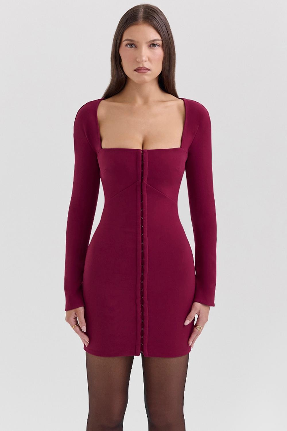 Selene Berry Bodycon Mini Dress Product Image
