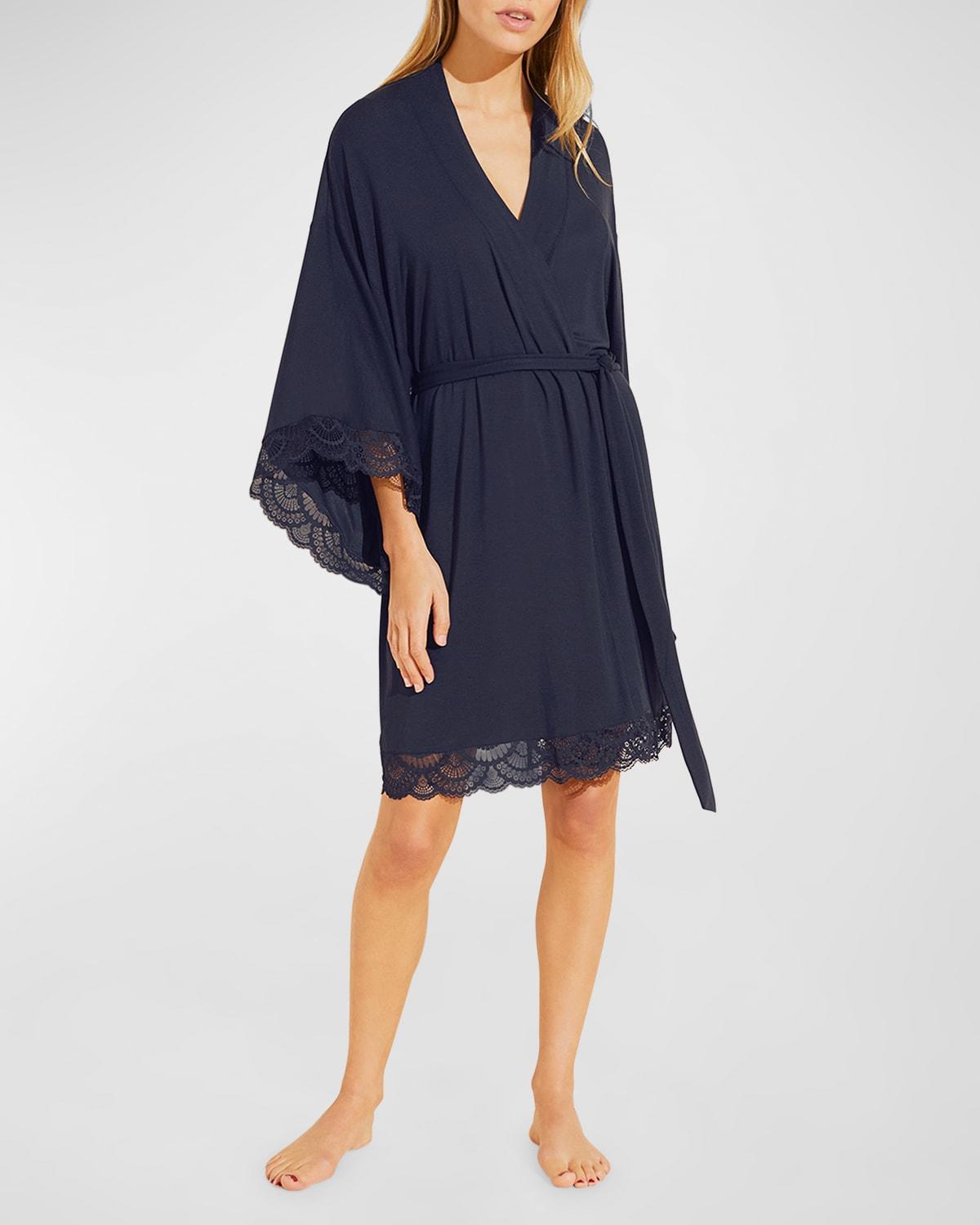 Womens Mariana Modal Lace-Trim Robe Product Image