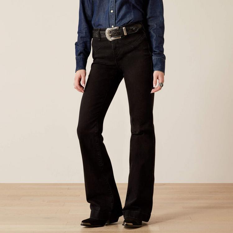 Ariat® Ladies' Black HR Dixie Valencia Slim Trouser Jeans Product Image
