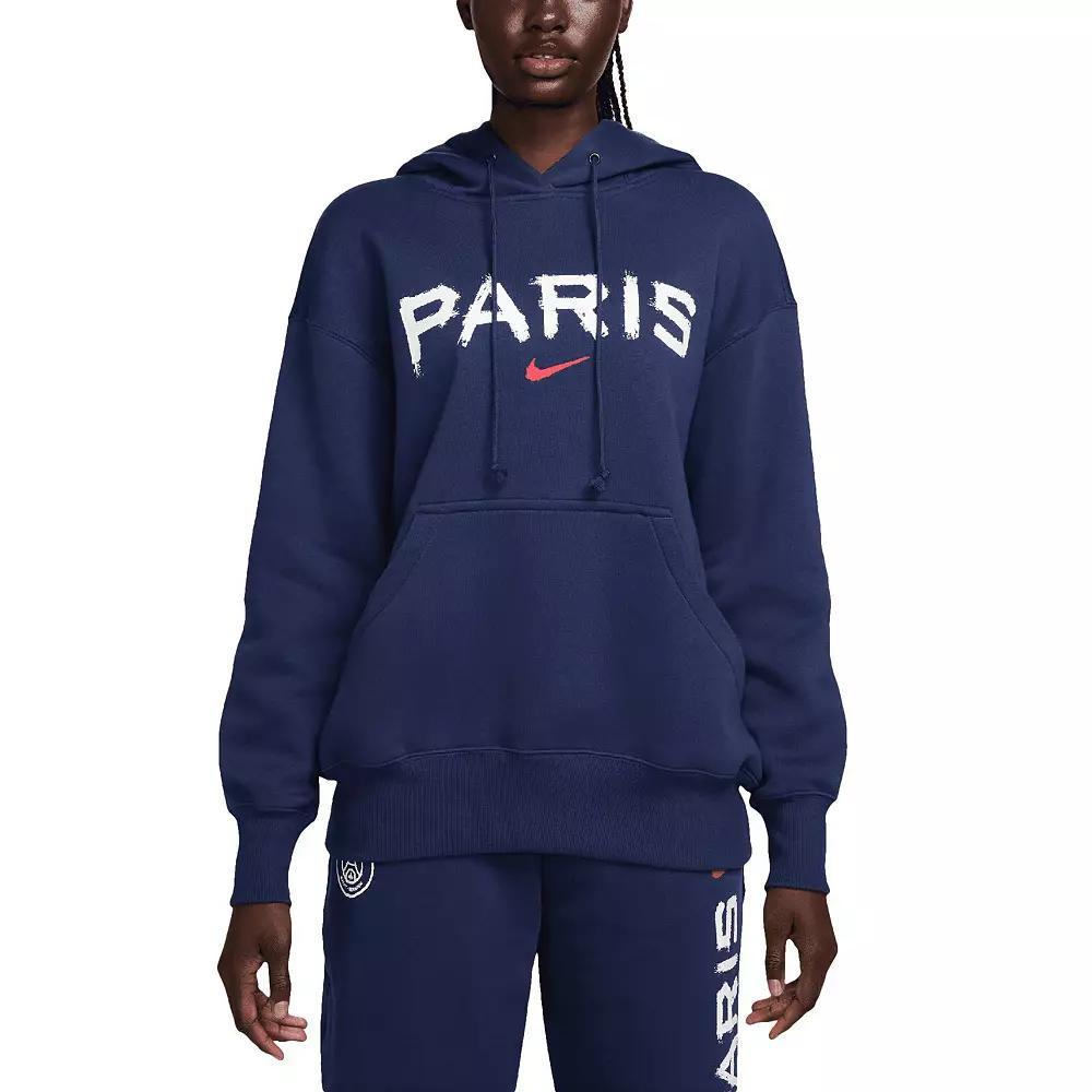 Women's Nike Navy Paris Saint-Germain Phoenix Fleece Pullover Hoodie, Size: XL, Psg Blue Product Image