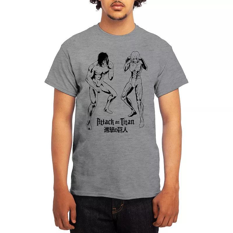 Men's Attack on Titan Distressed Training Emblem Tee, Boy's, Size: Medium, Green Product Image