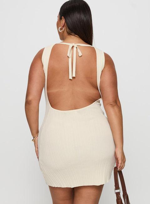 Mayok Mini Dress Cream Curve Product Image