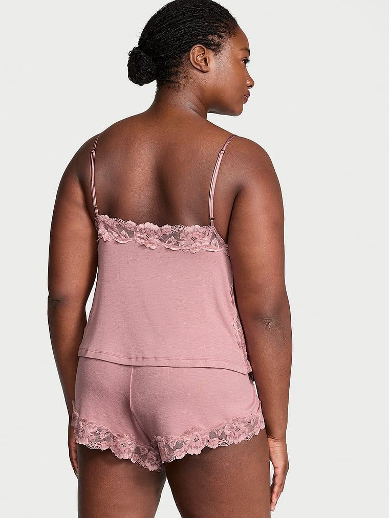 Ribbed Modal & Lace Cami Shorts Set Product Image