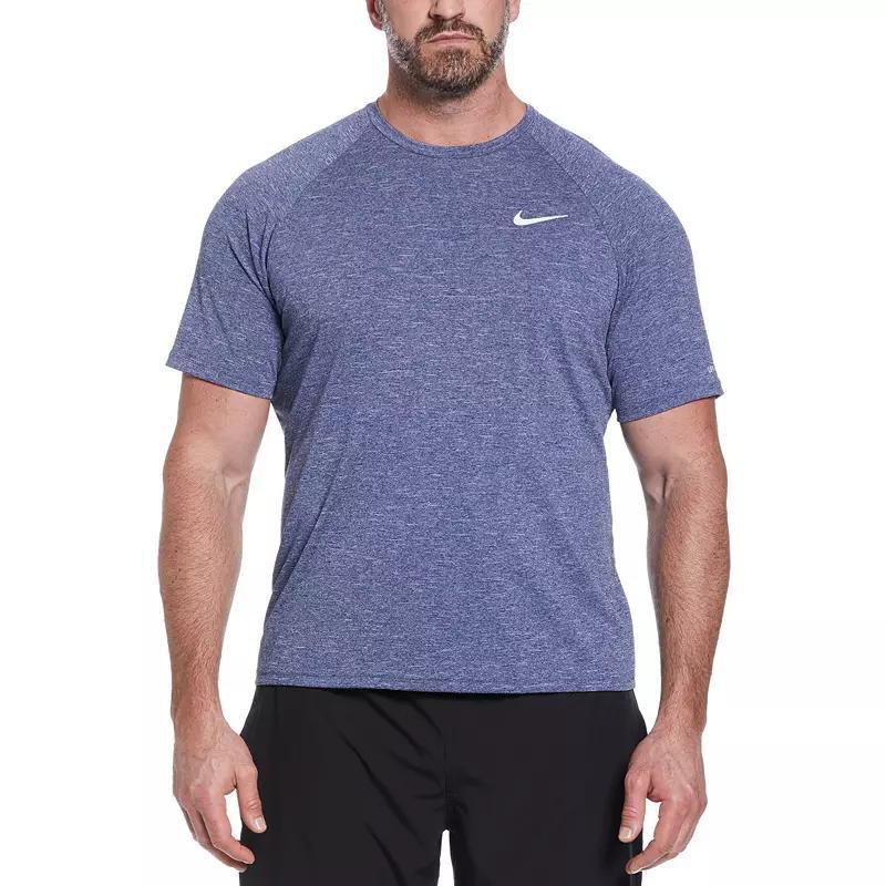 Big & Tall Nike Dri-FIT UPF 40+ Heathered Hydroguard Swim Top, Mens Product Image