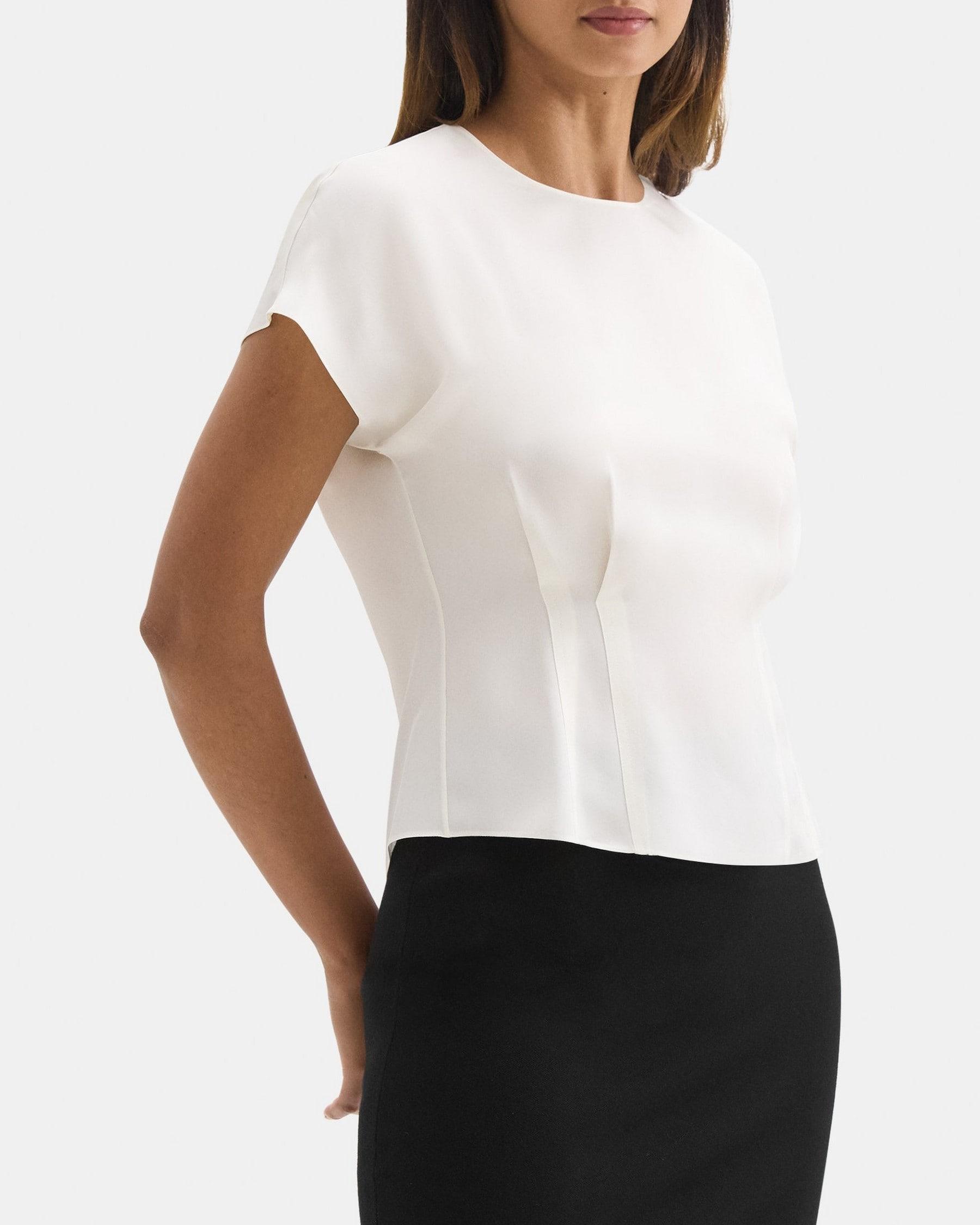 Peplum Top in Silk Product Image