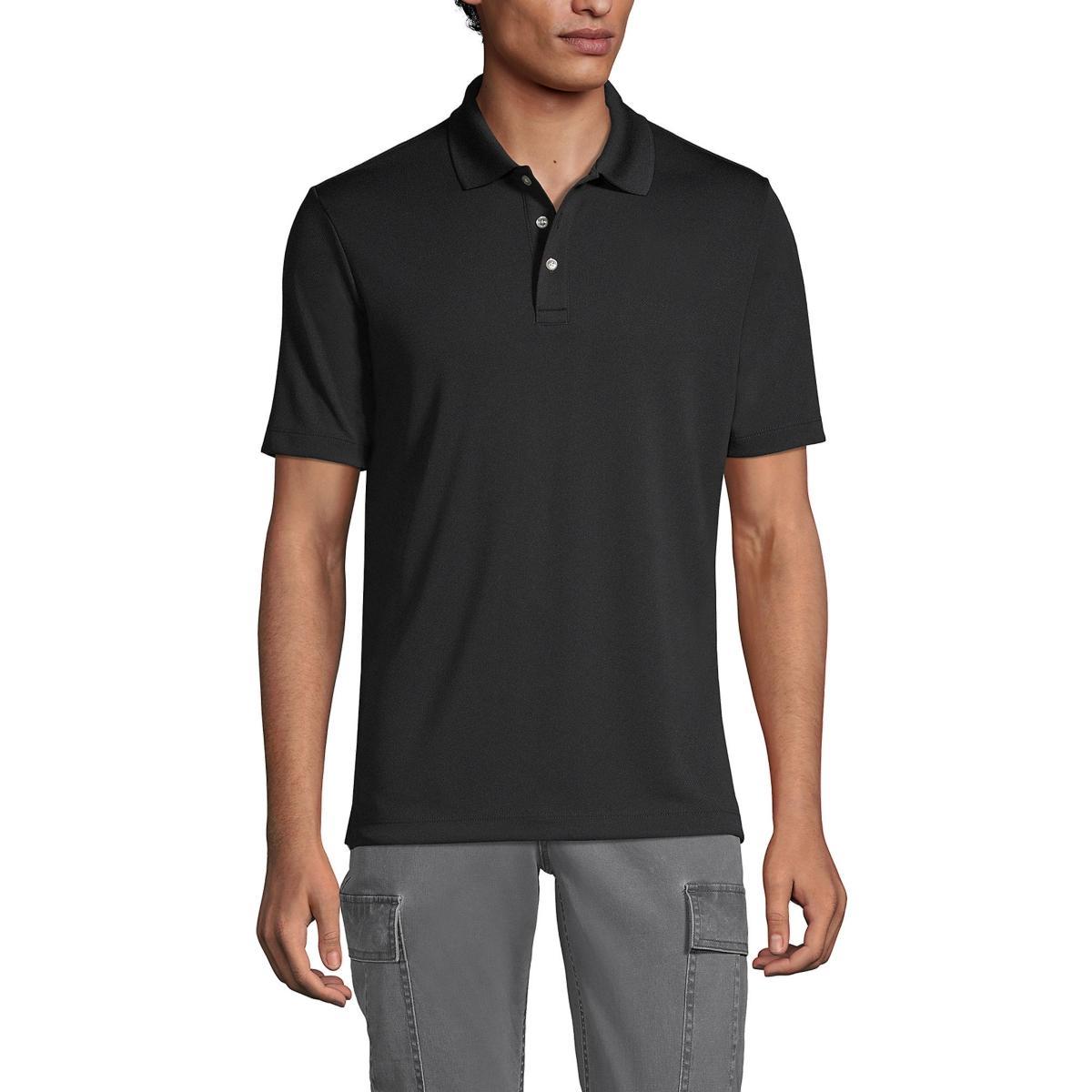 Men's Tall Lands' End School Uniform Solid Active Polo, Size: Large Tall, Harbor Gray Product Image