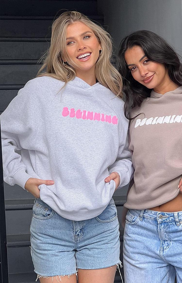 Beginning Grey Marl Bubble Hoodie Product Image