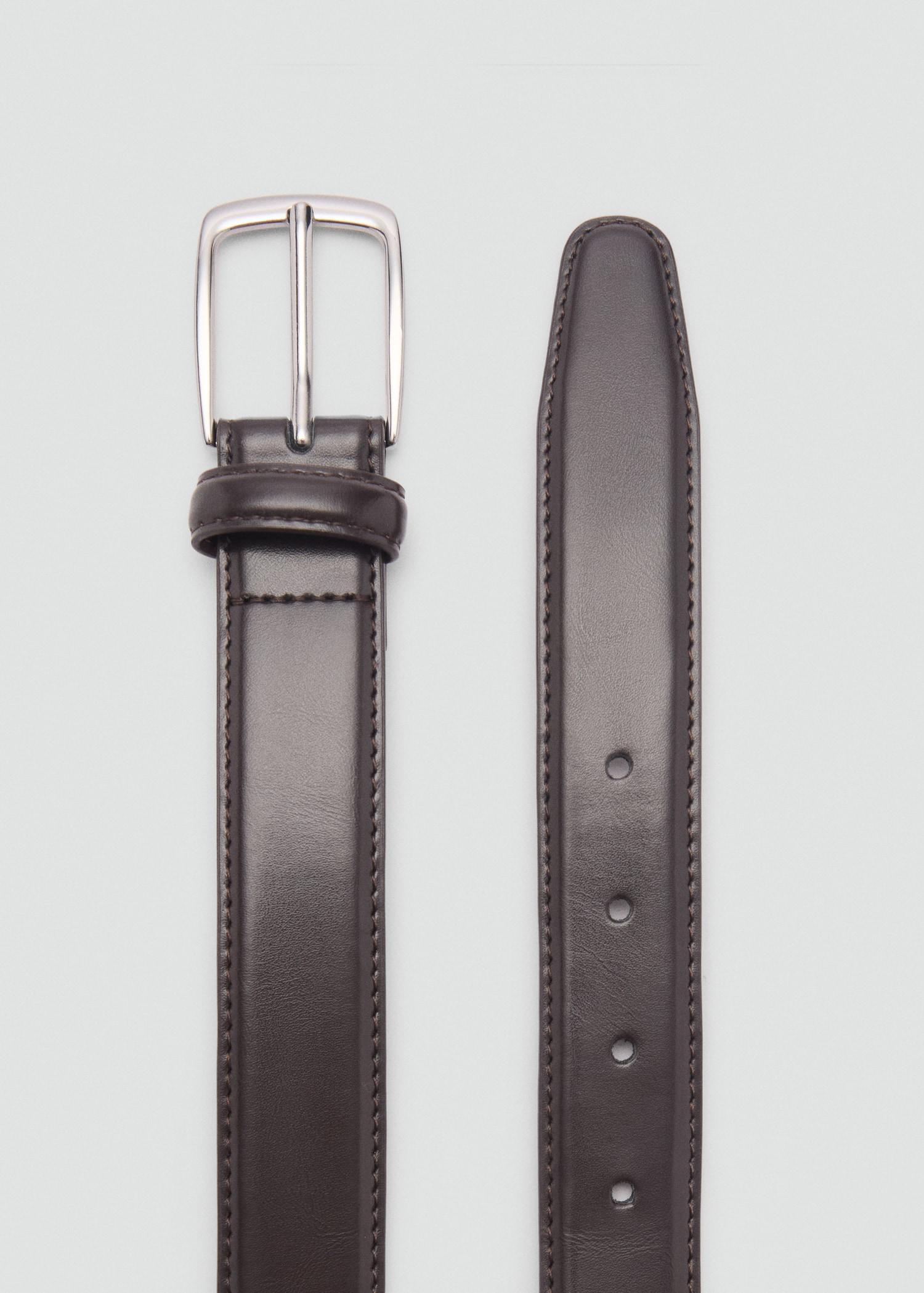 Nappa leather belt - Men | MANGO USA Product Image