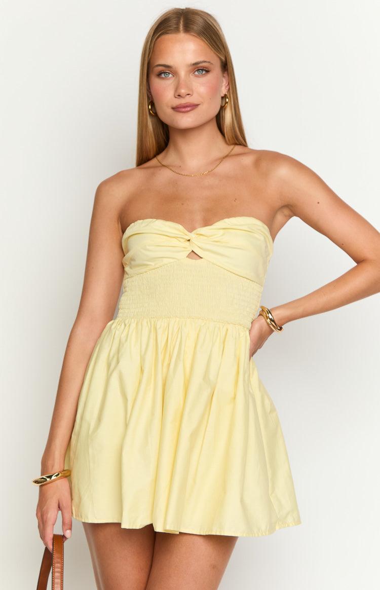 Matilda Yellow Mini Dress Girls Product Image