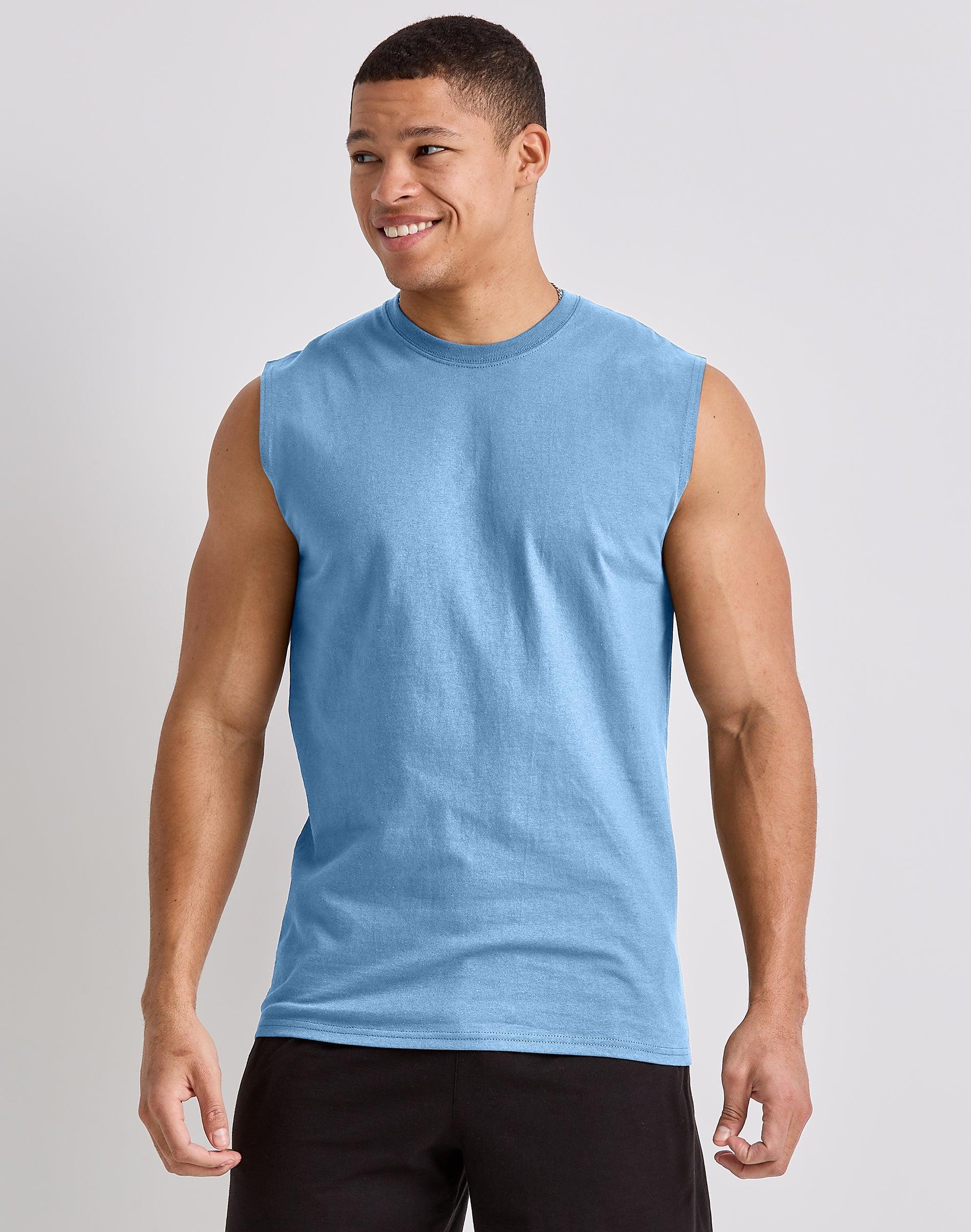 Hanes Mens Cotton Muscle Tank, 3-Pack Athletic Navy 3XL Product Image
