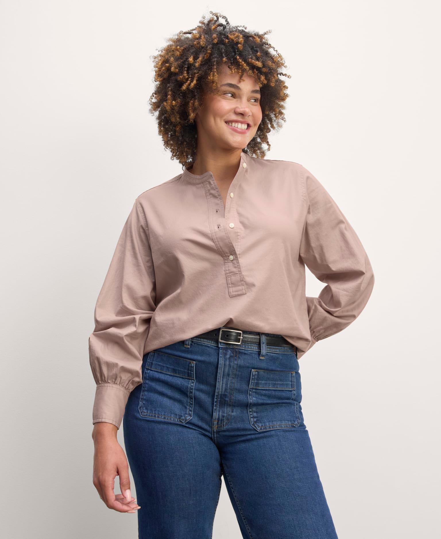 Womens Henley Shirt in Silky Cotton by Everlane Product Image