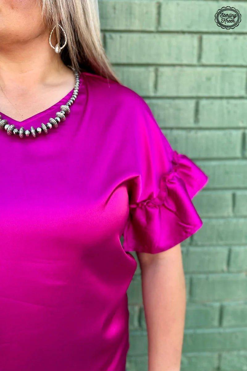 Downtown Darling Top Berry* Product Image