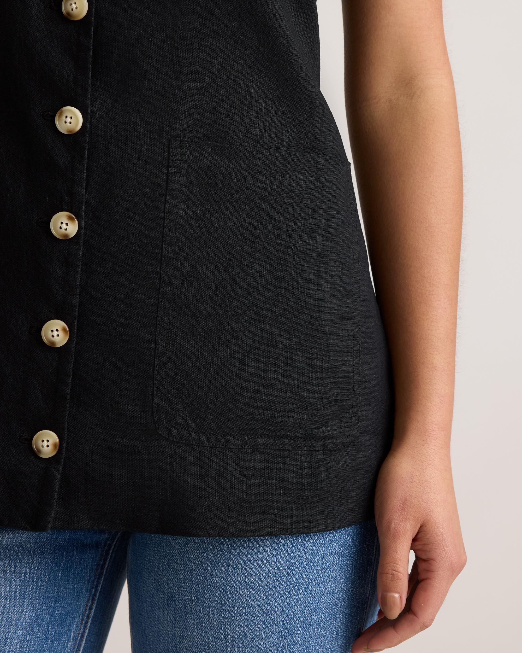 Quince | Women's 100% European Linen Longline Vest Product Image