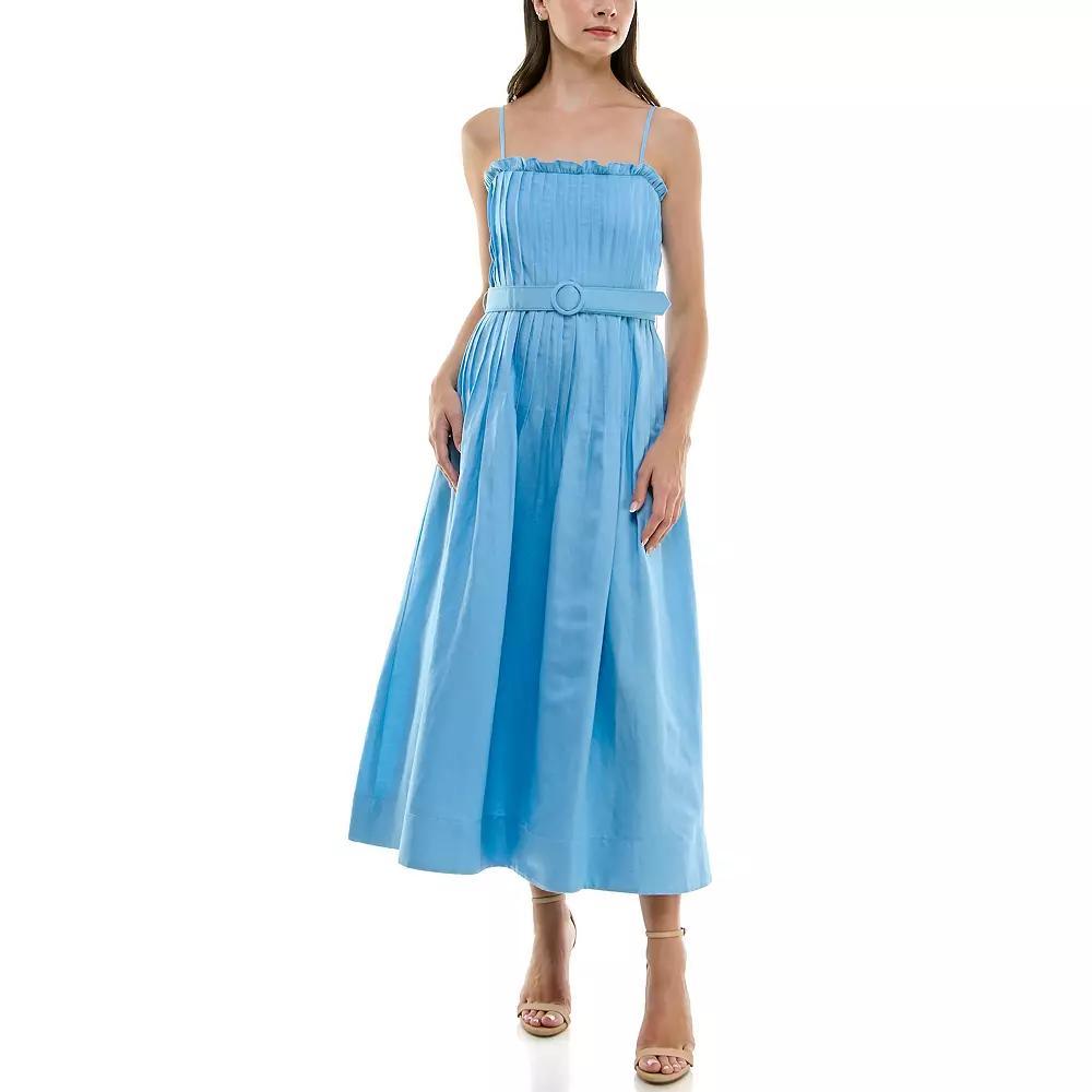 Women's Taylor Tuck Pleated Fit & Flare Dress, Size: 6, Blue Product Image