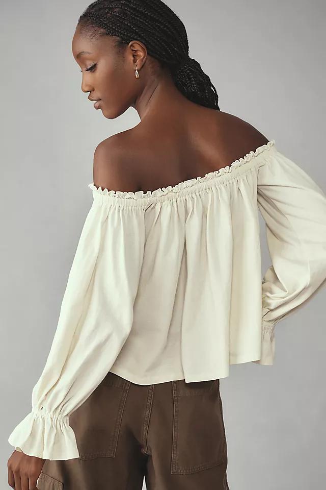 By Anthropologie Off-The-Shoulder Swing Blouse Product Image