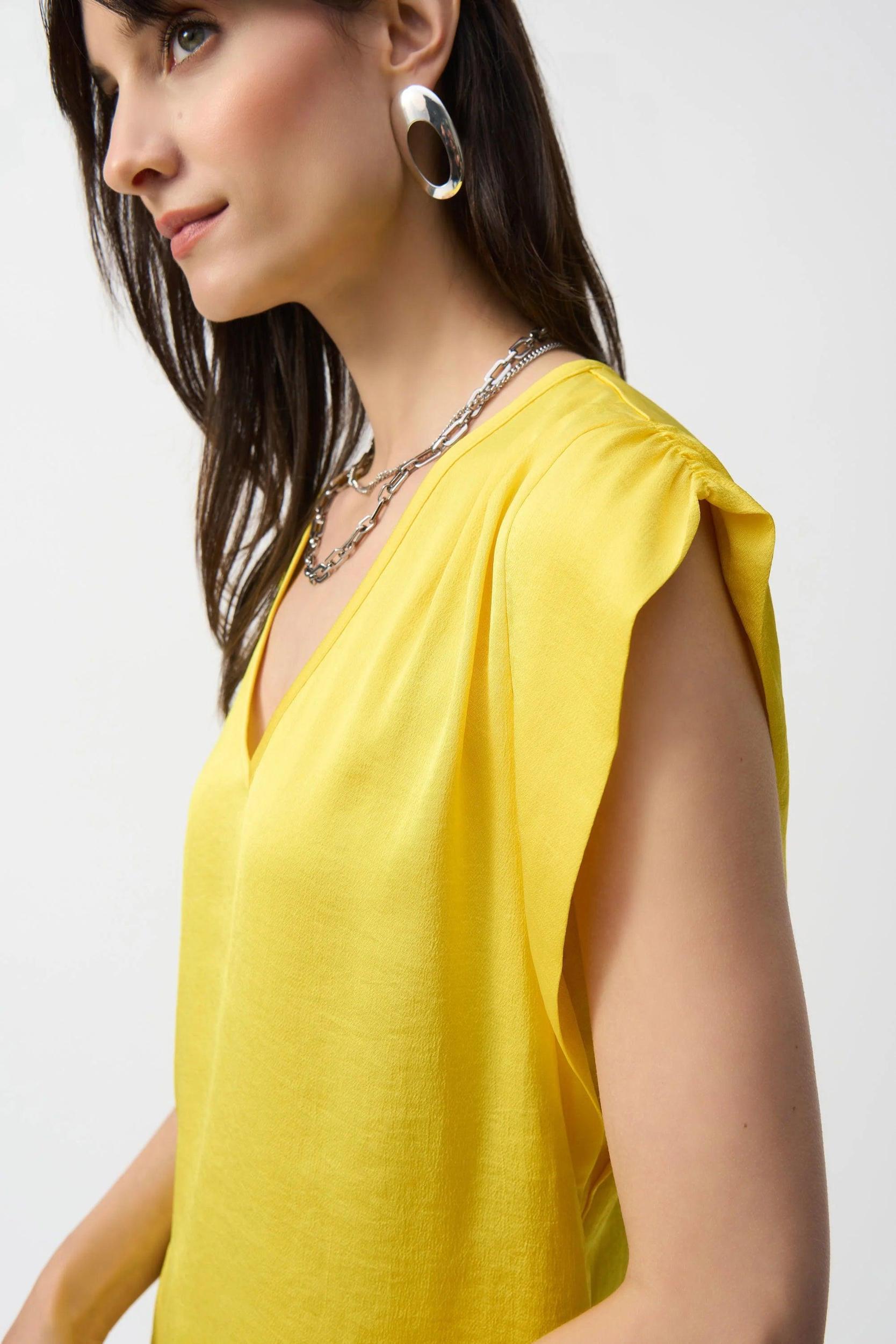 Hammered Satin Straight Top- Citrus Product Image