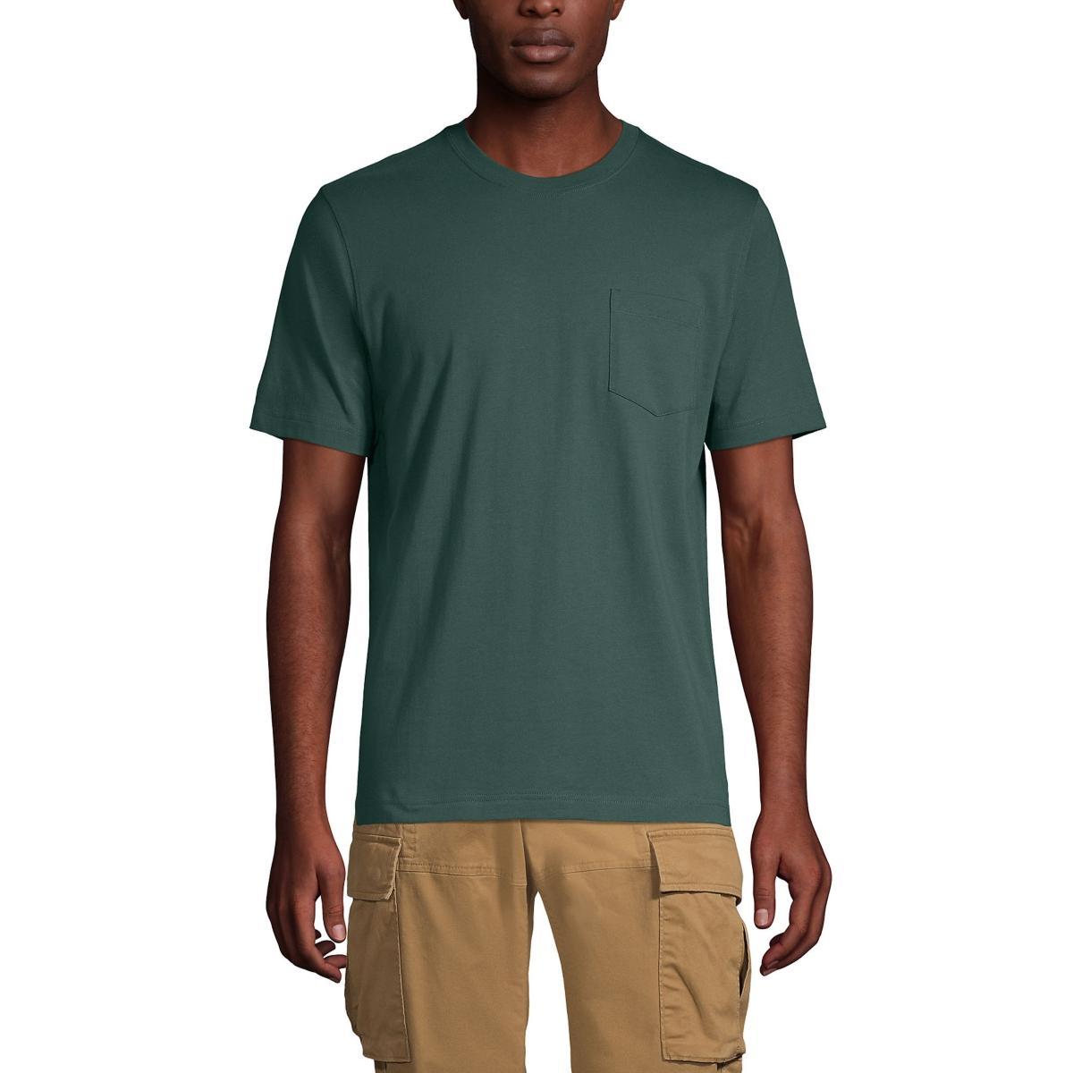 Men's Land's End Super-T Short Sleeve T-Shirt with Pocket, Size: XL, Rich Red Product Image