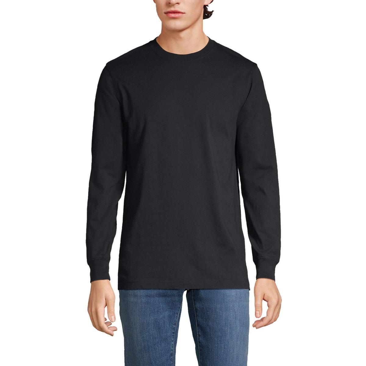 Big & Tall Lands' End Super Tee, Men's, Size: Medium Tall, Black Product Image