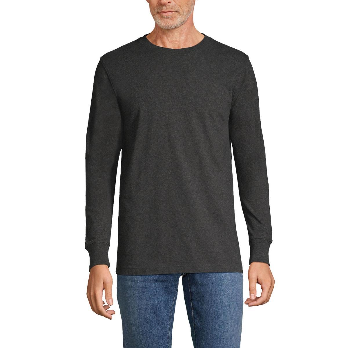 Big & Tall Lands' End Super Tee, Men's, Size: Medium Tall, Black Product Image