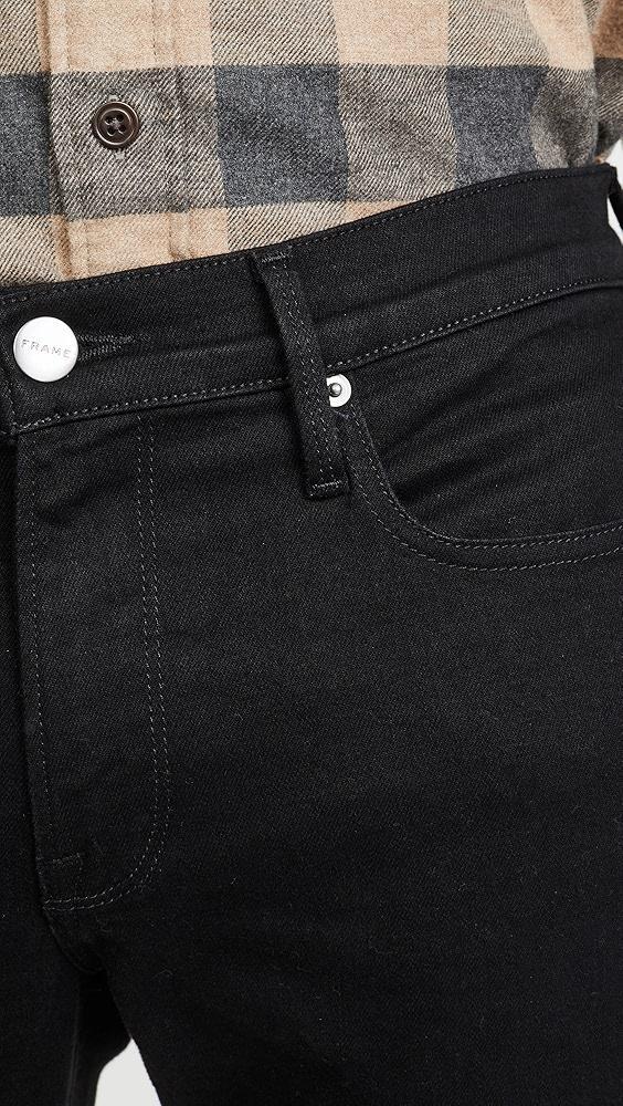FRAME L'Homme Slim Denim Jeans in Noir Wash | Shopbop Product Image