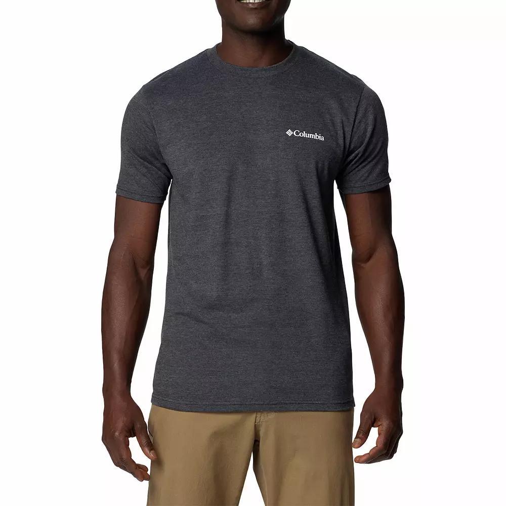 Men's Columbia Outdoor Gear Short Sleeve Graphic Tee, Size: Small, Grey Heather Product Image