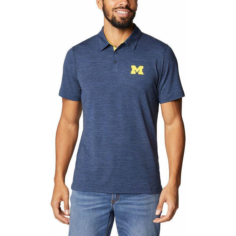 Columbia Mens Collegiate Tech Trail Polo - Michigan- Product Image