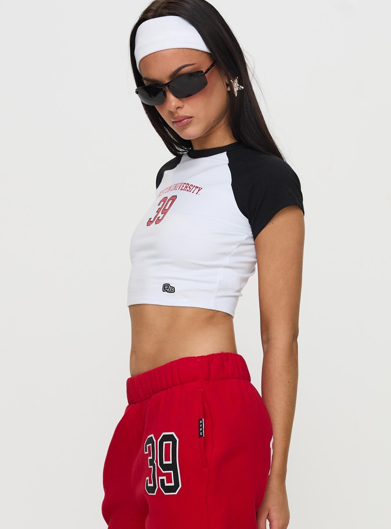 Boston Homerun Graphic Top White / Black Product Image