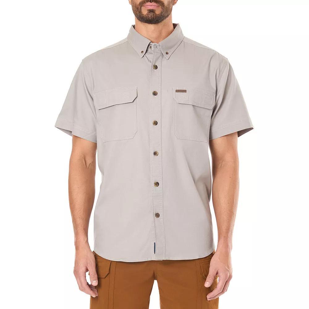 Big & Tall Smiths Workwear Stretch Full-Swing Work Shirt, Mens Light Grey Product Image