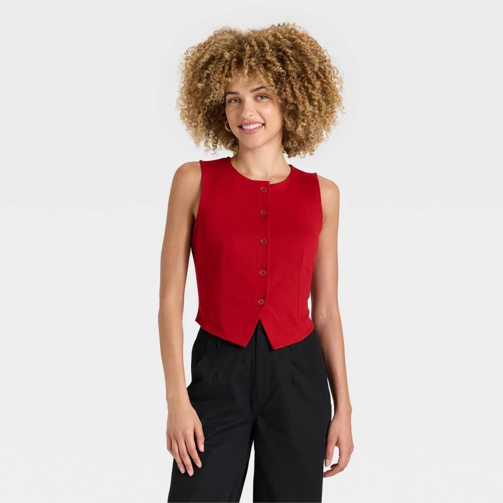 Women's Ponte Vest - A New Day™ Product Image