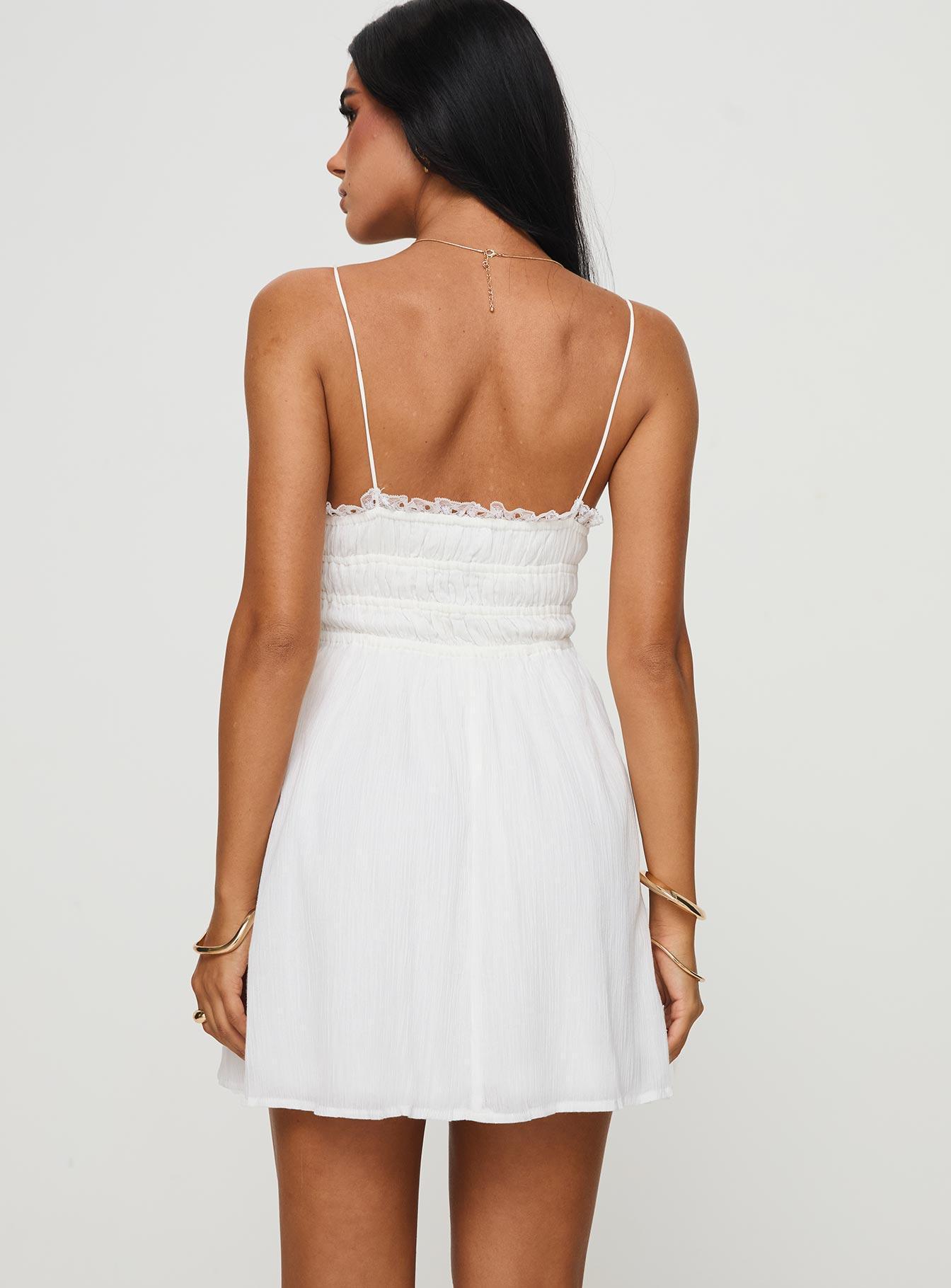 Patterstone Mini Dress White Product Image