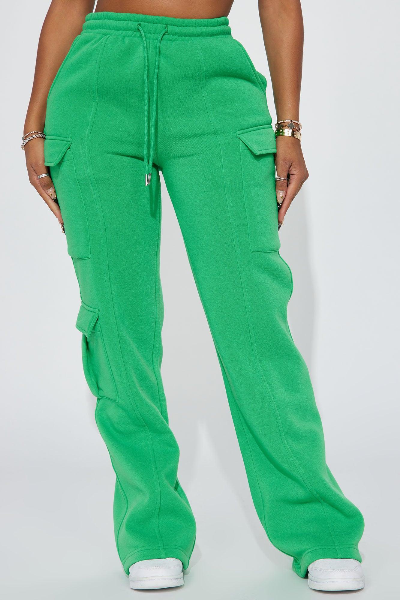 Lorene Fleece Lounge Pant - Green Product Image