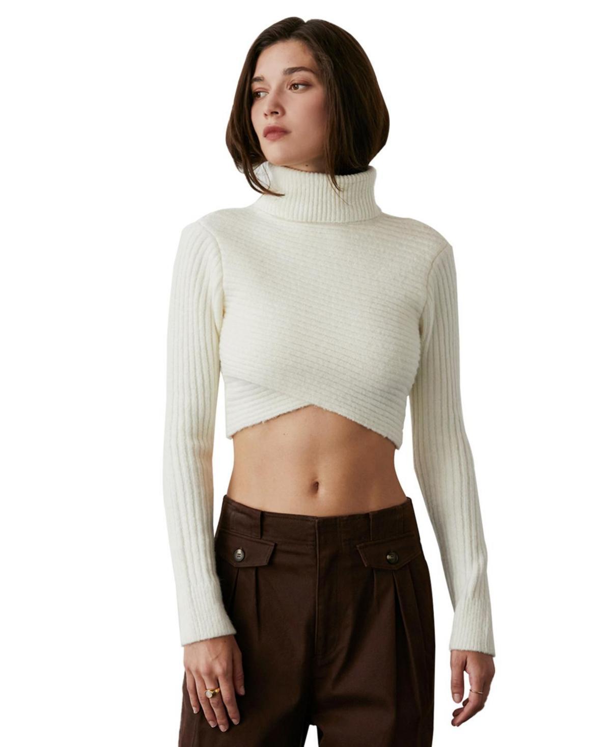 Womens Emery Criss-Cross Crop Sweater Product Image
