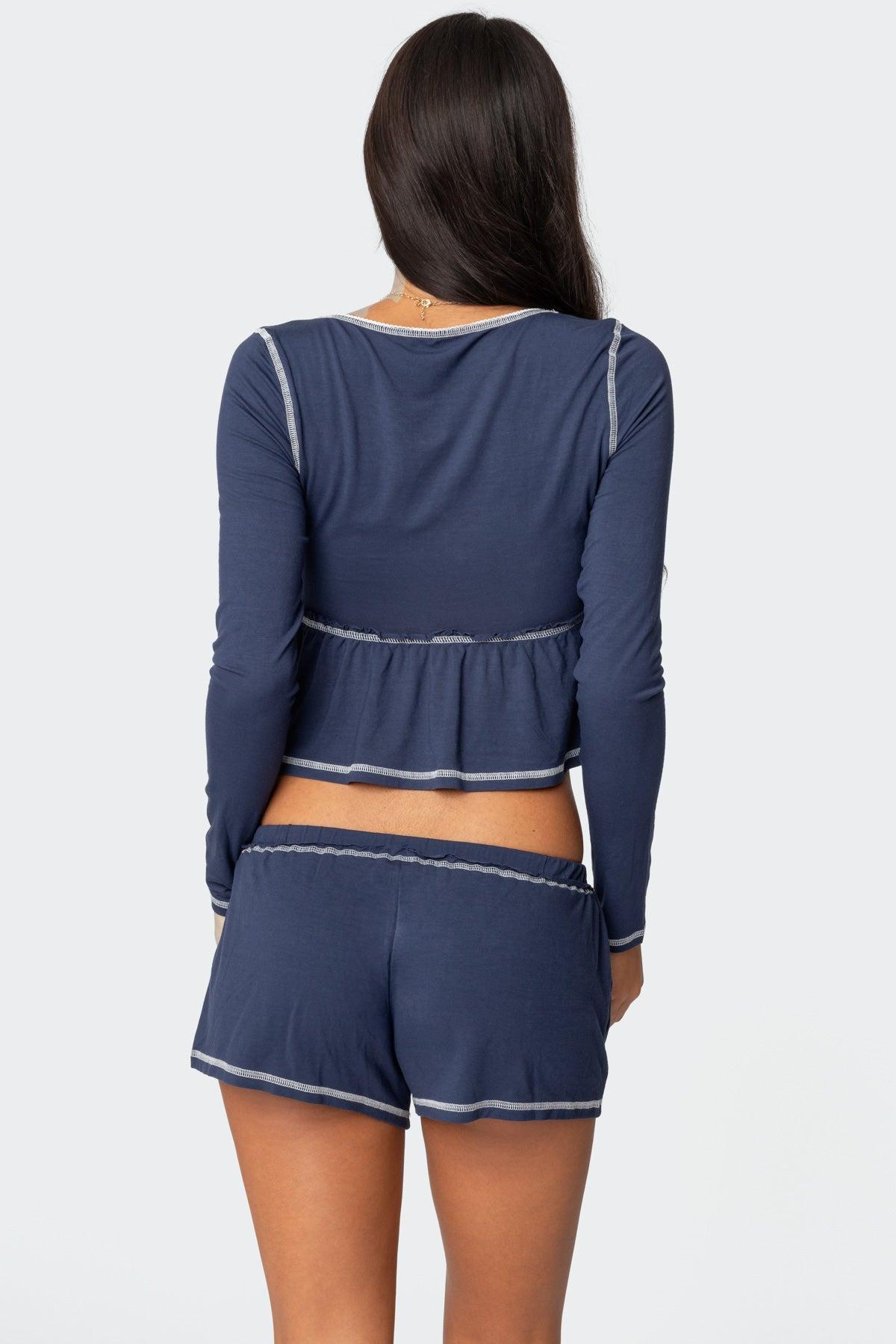 Arianne Contrast Babydoll Top Product Image