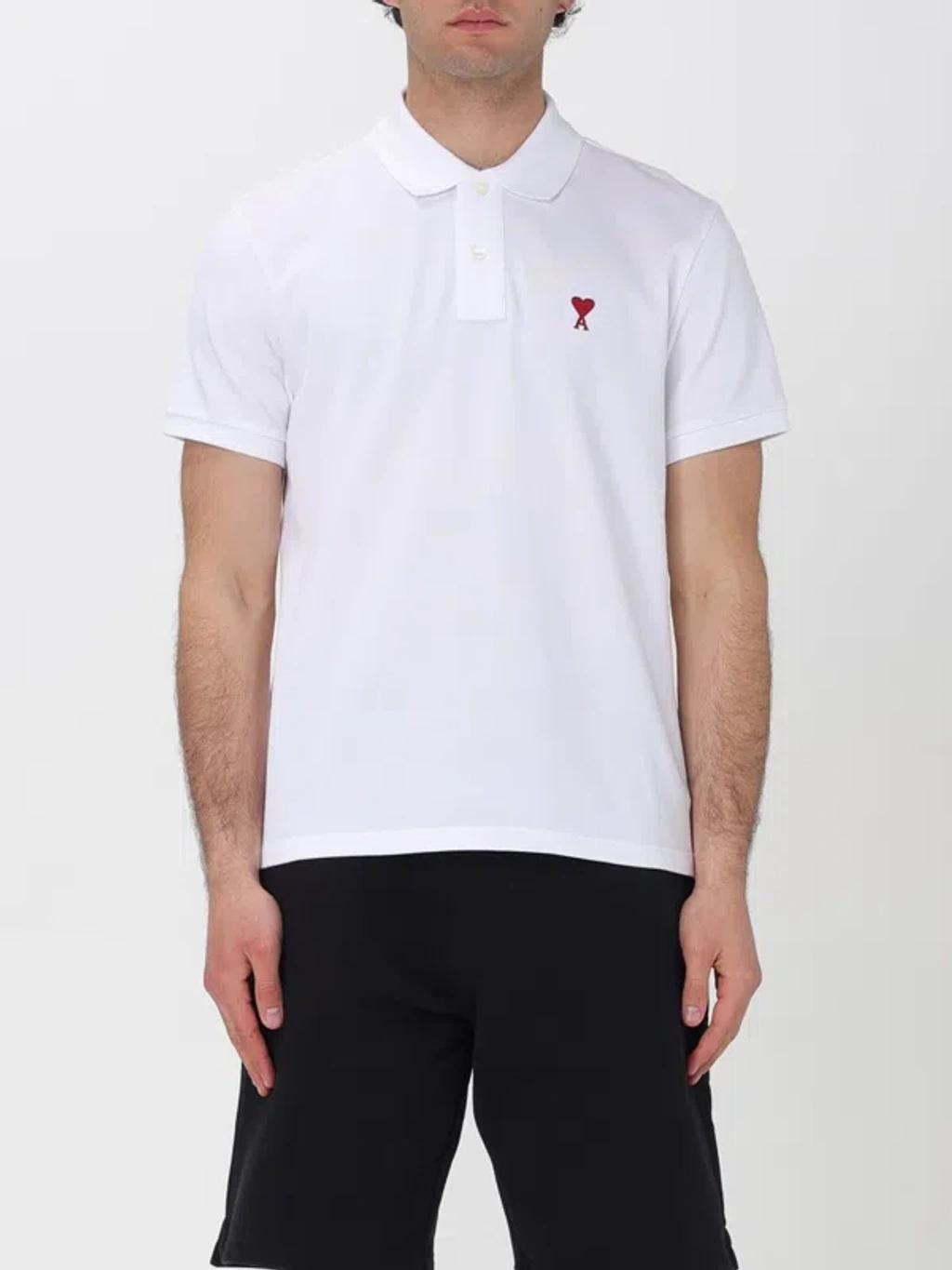 White Cotton Ami de Coeur Polo Product Image
